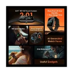 Oraimo Watch 5 Lite OSW-804 Black Bluetooth Calling Smart Watch - Image 5