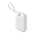 Havit PB5215 10000mAh Power Bank with LED Display, USB-C & Lightning Cable (White) - Image 4