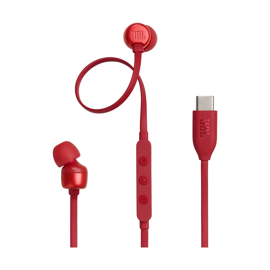 jbl-tune-310c-wired-type-c-in-ear-red-earphone-11739365284 JBL Tune 310C Wired Type-C In-Ear Earphone (RED) - Image 1